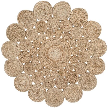 Safavieh 4 x 4 ft. Natural Fiber Hand Woven Rug, Round - Natural NF363A-4R